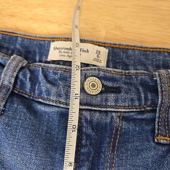 Abercrombie‎ & Fitch The Ankle Straight Ultra High Rise Jean 28/6R Curve Love - Picture 6 of 10